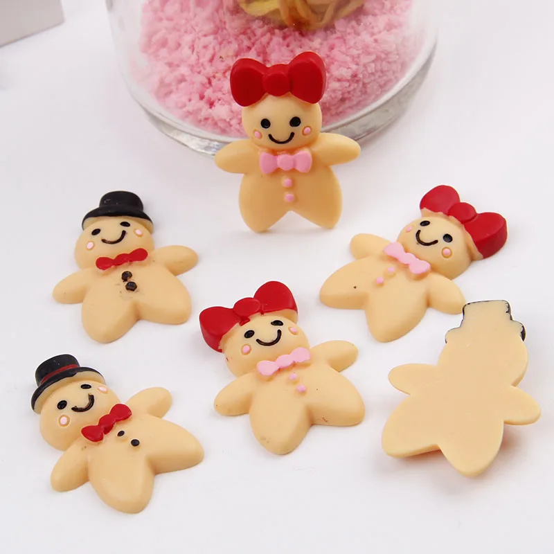 50 шт 24*33 мм очень горячий и кавайный милый снеговик из смолы Рождество Flatback