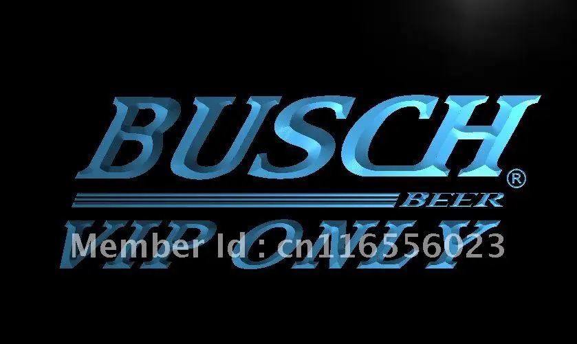 

LA447- VIP Only Busch Beer LED Neon Light Sign home decor crafts