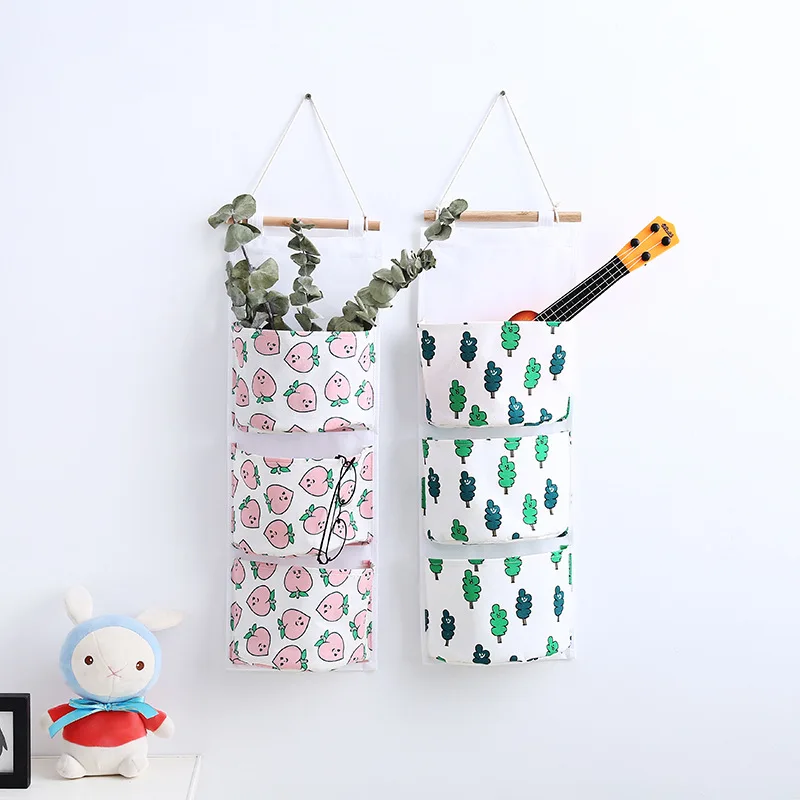 Sqinans Toy Storage Bag Wall Pockets Door Hanging Organizer 3 Mounted Wardrobe | Дом и сад