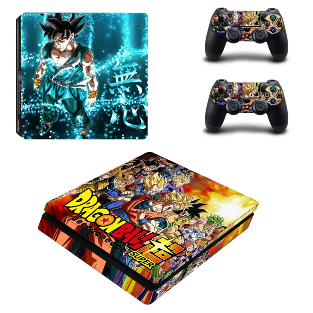 Наклейка Dragon Ball Z Super Son Goku PS4 Slim Виниловая наклейка для консоли Playstation 4 и 2