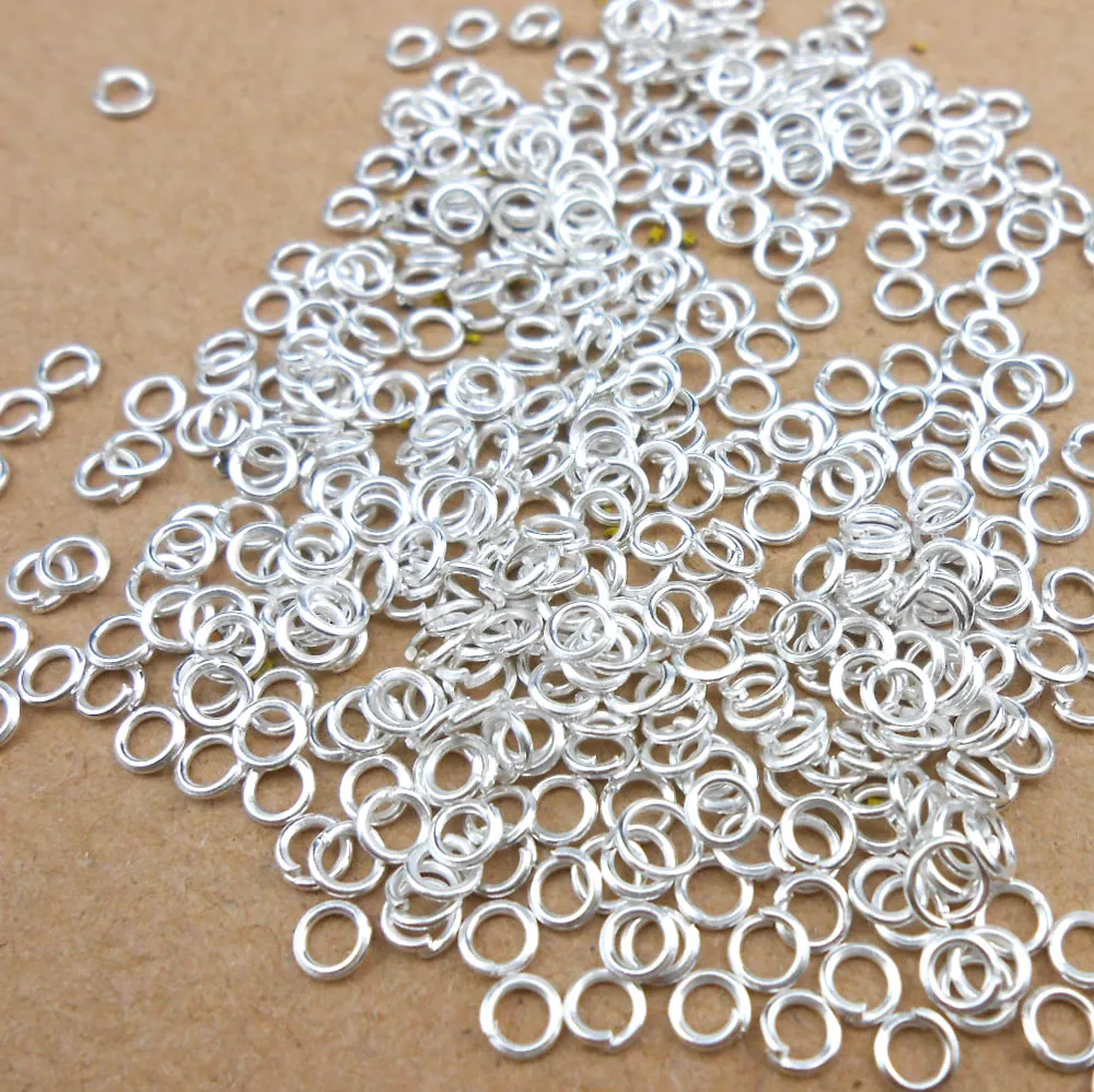 Горячие DIY ювелирные аксессуары Круглое кольцо кольца 3 4 5 6 7 8 9мм 2500 шт серебряное