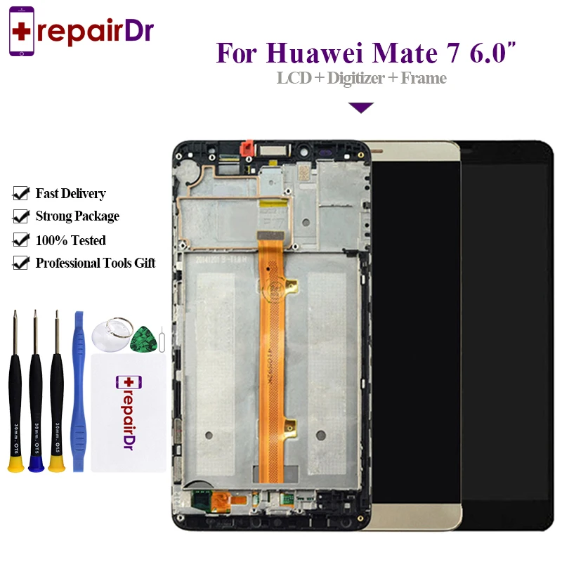 ЖК дисплей для Huawei mate 7 с сенсорным экраном и дигитайзером в сборе запасные части