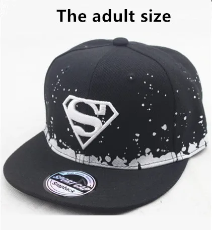 Superman adult Модная шапка для взрослых и детей, бейсболка для мальчика, бейсболка s, Детские Хип-хоп кепки, детская бейсболка, Кепка От Солнца, на день рождения, Рождество - Цвет: Superman adult