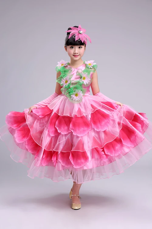 Children's performance clothing atmospheric opening dance skirts Spanish costumes show | Тематическая одежда и