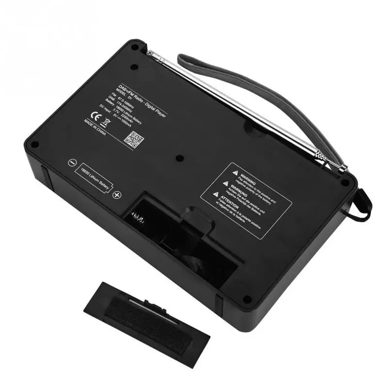 Портативное Bluetooth радио DAB+ FM RDS цифровое радио стерео 1,8 дюймовый ЖК-дисплей поддержка часов/сна TF карта MP3, WMA и WAV