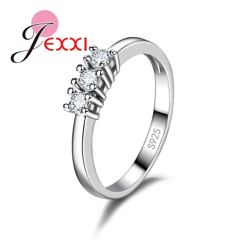 

Fashion Jewerly 2020 Women Rings 925 Sterling Silver CZ Crystal Wedding Engagement Finger Ring For Female Bague Femme