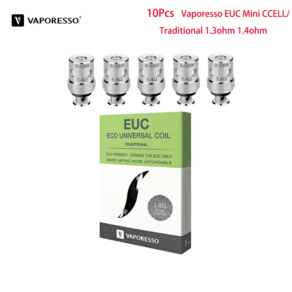10 шт. оригинальная вапорессо EUC Mini CCELL мини традиционная катушка головка 1.3ohm 1.4ohm