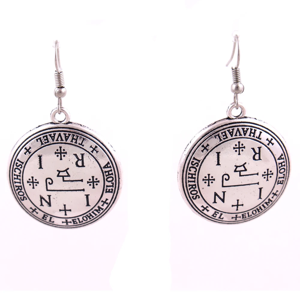 Unisex Jewelry Earrings Religious Archangel THAVAEL Angelic Amulet Solomon Viking Style Zinc Alloy Dropshipping | Украшения и
