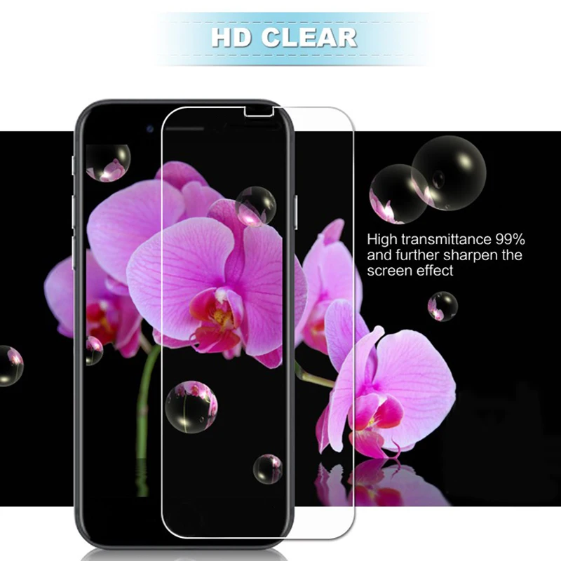 2 шт. 9H взрывозащищенное Закаленное стекло для iPhone X Ten 10 8 Plus 7 6 6S 5 5S SE 5C 4 4S Защитная