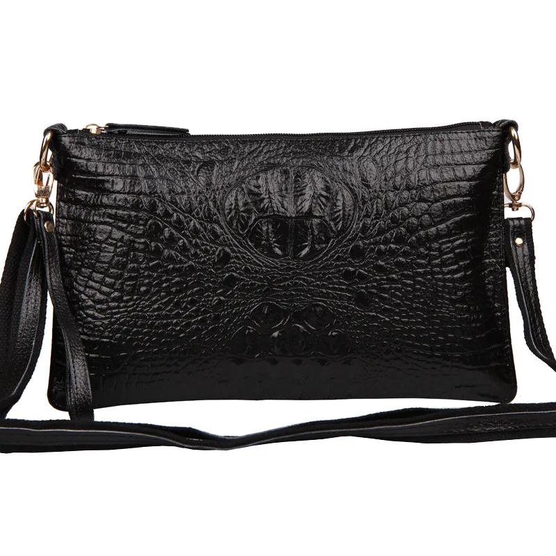 2015 Женская сумка клатч из воловьей кожи с тиснением на два слоя через плечо