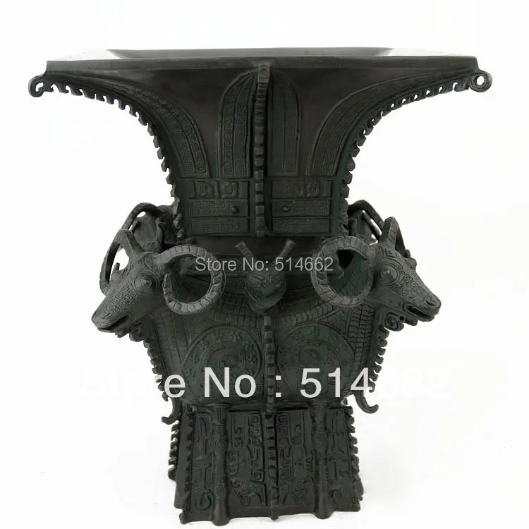 

FENGSHUI ANTIQUE CHINESE BRONZE DING STATUES/ CHINESE DING Sculptures