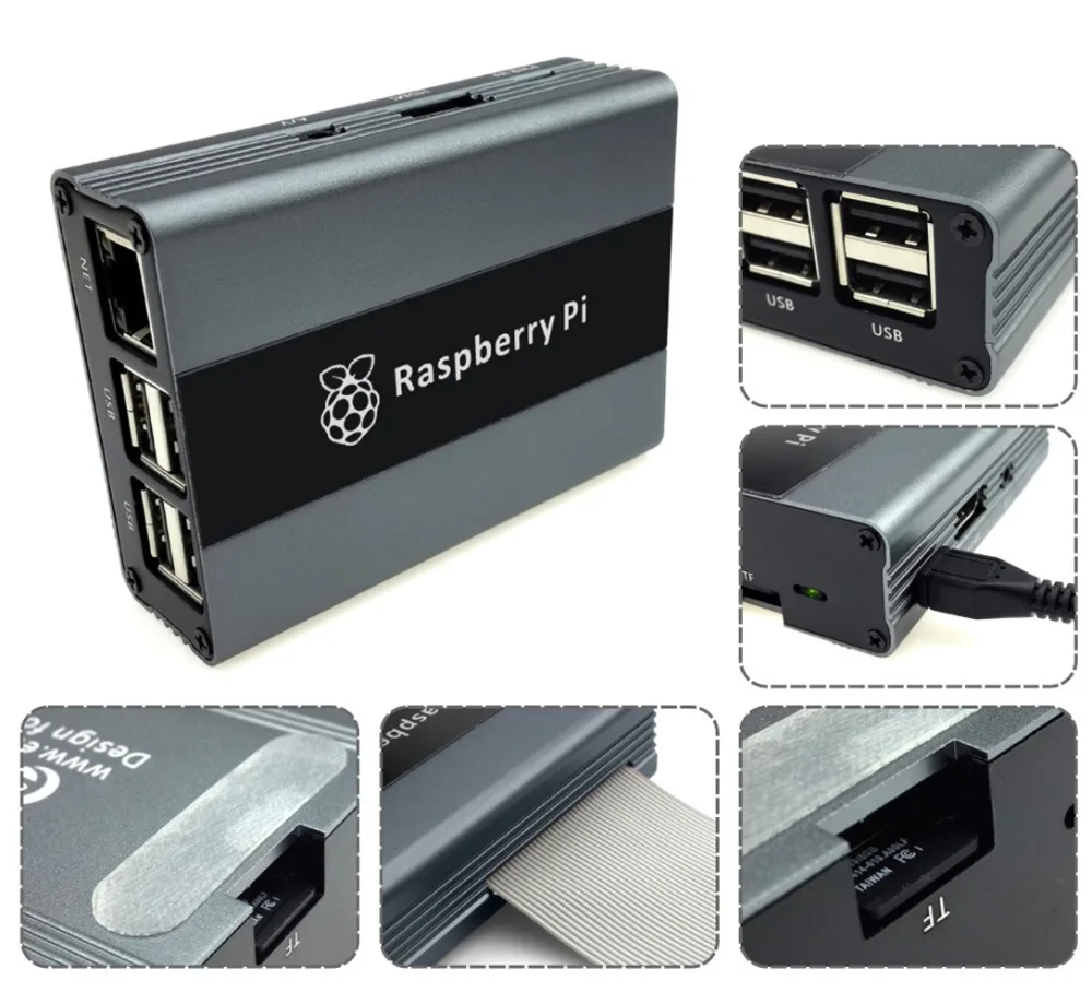 Raspberry Pi 3 B + алюминиевый чехол с радиаторами (Skygray)|case case|case 3case raspberry pi |