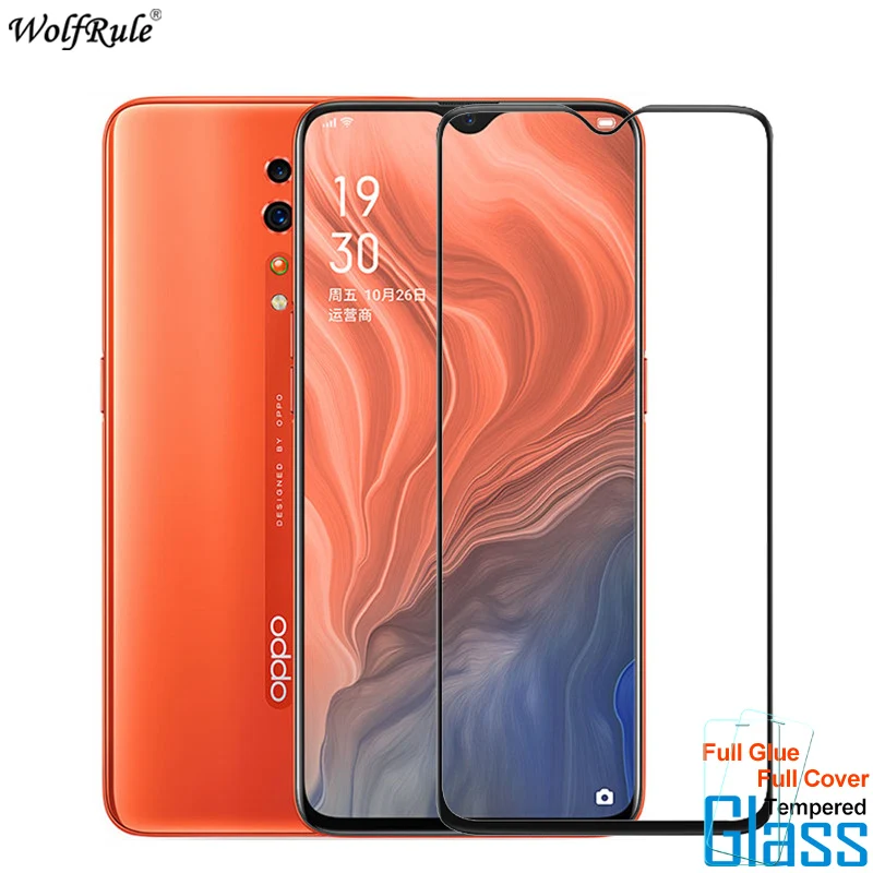 Protector de pantalla de vidrio templado para OPPO Reno Z, PCDM10 pel&iacute;cula protectora de tel&eacute;fono, pegamento completo, 2 uds.-0