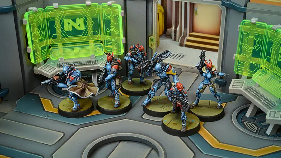 [Loong Way Miniatures] Corvus Belli Infinity 0458 NEOTERRAN CAPITALINE армейские секторные 32 мм Металлические