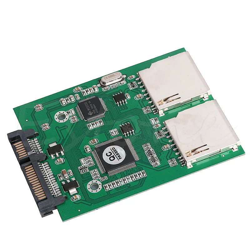 OOTDTY New2 Порт двойной SD SDHC MMC RAID в SATA адаптер конвертер для любой емкости карты |