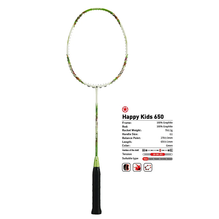 Новый бренд Kawasaki ракетки для бадминтона детей 5U детская ракетка 8 13 лет Happy Kids