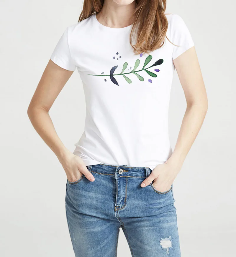 Harajuku/женские с цветочным принтом белый Camisetas Mujer летняя уличная футболки