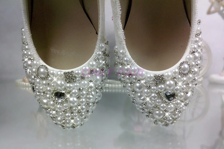 Женские свадебные туфли с кристаллами на плоской подошве туфли-лодочки высоком