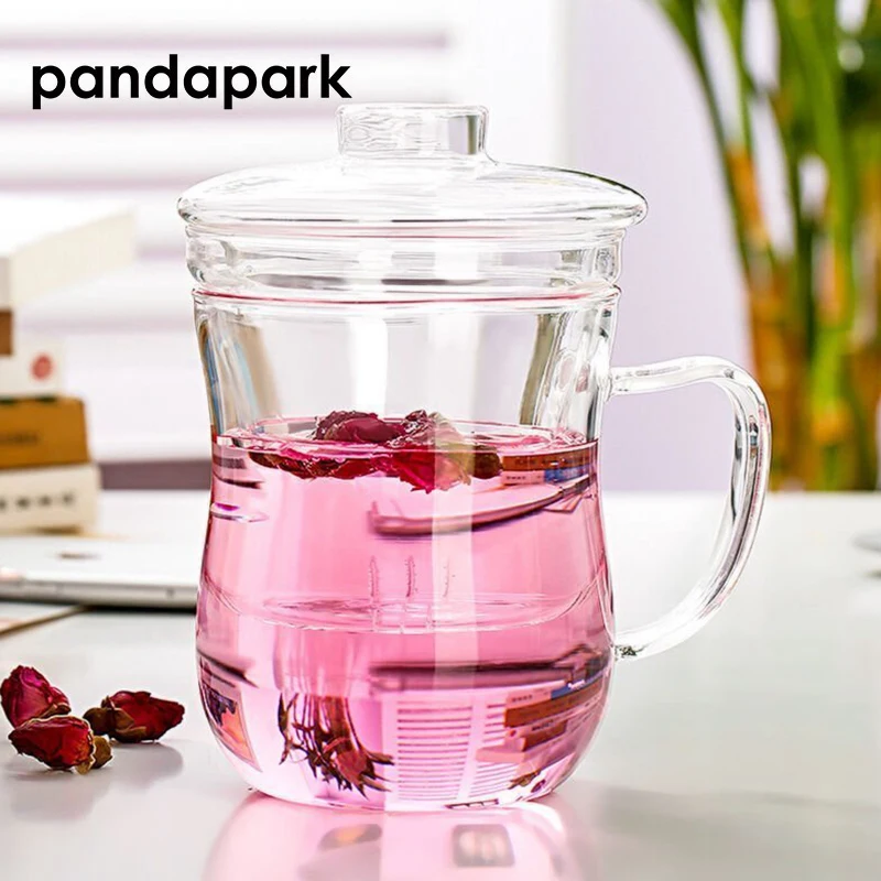 Pandapark короткая светящаяся стеклянная кружка с двойными стенками чайный стакан