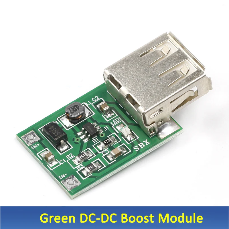 Green DC-DC Повышающий Модуль(0,9 в~ 5 В) мА повышающий преобразователь Повышающий Модуль USB Мобильная плата повышения мощности - Цвет: Green
