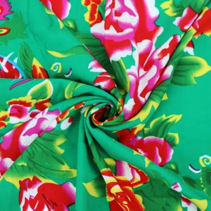 green peony 50 см* 145 см вискоза Мягкая ткань для платья вискоза хлопок Материал пэчворк - Цвет: green peony
