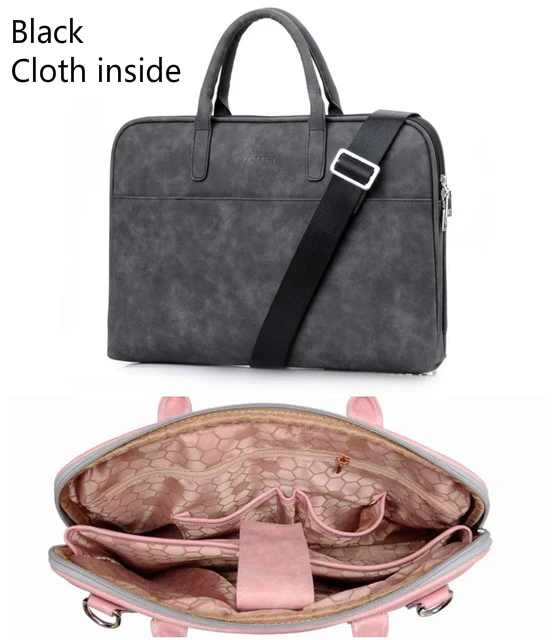 Cloth Black Модные женские ПУ водонепроницаемые устойчивые к царапинам сумки для ноутбука 13-15,6 дюймов Сумка для ноутбука сумка для ноутбука MacBook Air - Цвет: Cloth Black
