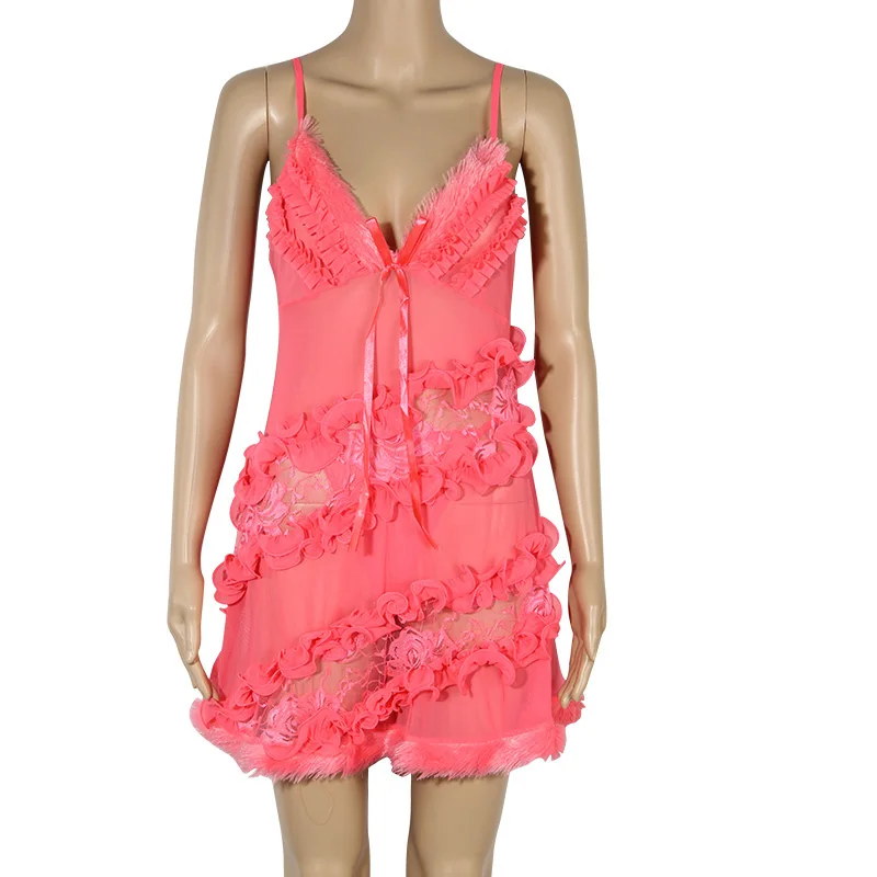 Hot Selling Soft Lace Babydoll Set 6 Colors Babydolls Underwear Lingerie Sexy Sleepwear Erotic for Lady Girls | Тематическая одежда
