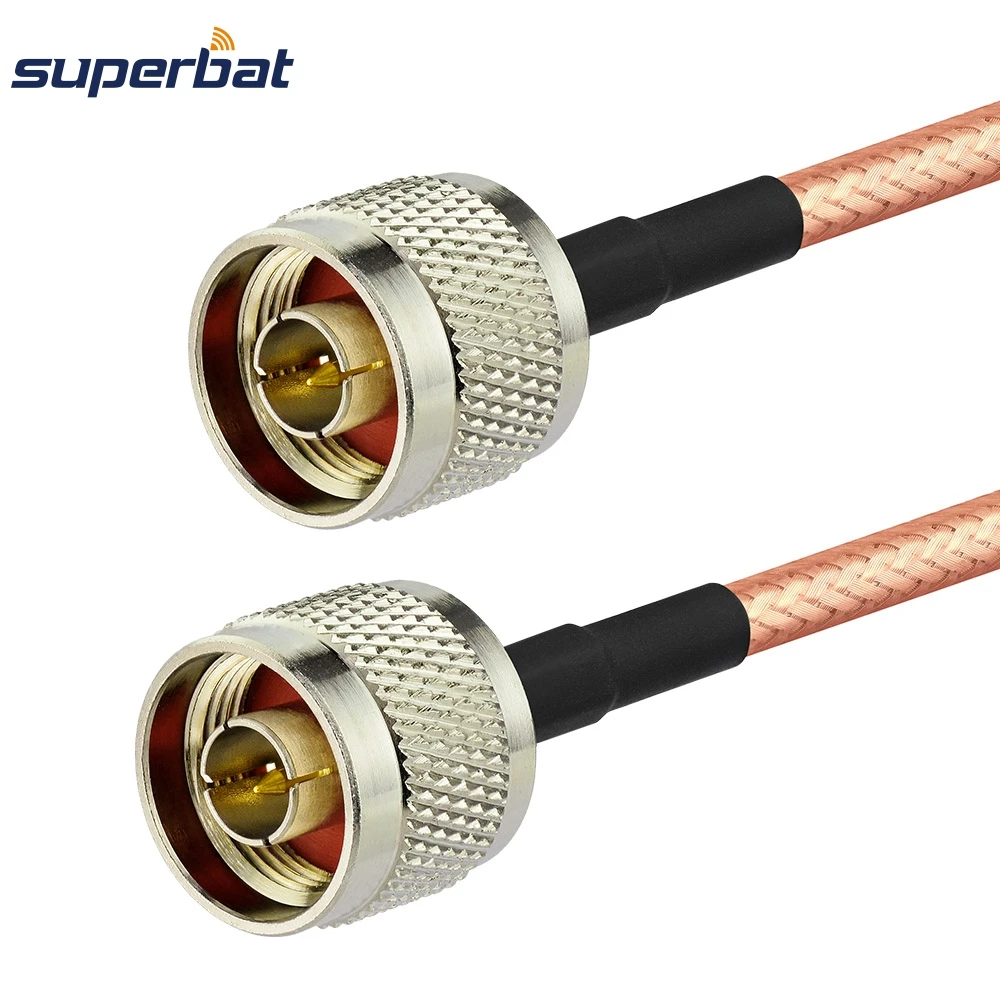 Superbat N-Type Male to N Plug Connector Straight WiFi Adapter RF Pigtail Coaxial Cable RG400 30cm for Bluetooth Wireless