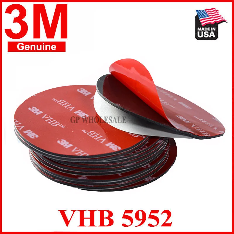 

5pcs/lot 3M VHB 5952 Black Heavy Duty Mounting Tape Double Sided Adhesive Acrylic Foam Tape Die Cut Shape round 80mm