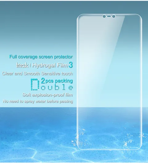 Imak Hydrogel III пленка для Nokia 7,1 Plus X71 8,1 защита экрана 2 шт полный охват передний, задний Защитный пленка не стекло - Цвет: front screen 2pcs