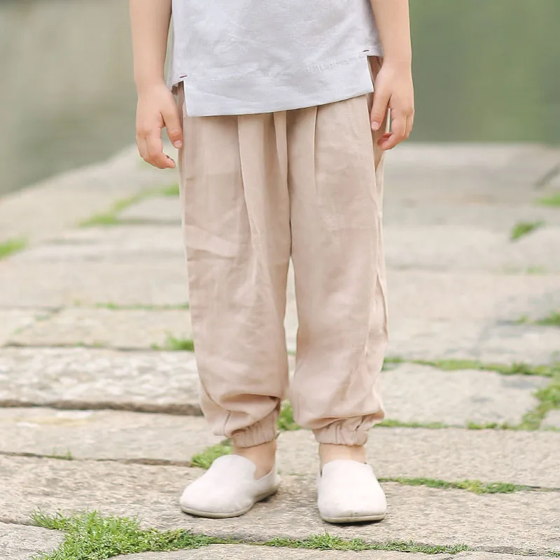 Khaki pants3 Древний китайский костюм Hanfu мальчиков Костюмы для традиционного китайского танца костюмы летние древней китайской династии Тан костюм сценическая одежда DQS1431 - Цвет: Khaki pants3