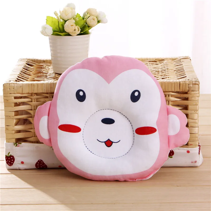 Pink Monkey 1 Детская формирующая Подушка, хлопковая Подушка, предотвращающая появление плоской головы, милое детское спальное постельное белье для новорожденных мальчиков и девочек - Цвет: Pink Monkey 1