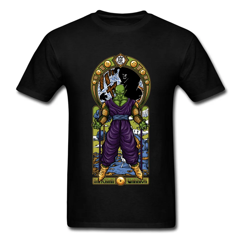 Черный Dragon Ball Namekian Warrior Designed черные топы Мужские крутые футболки с короткими рукавами с рисунком аниме - Цвет: Черный