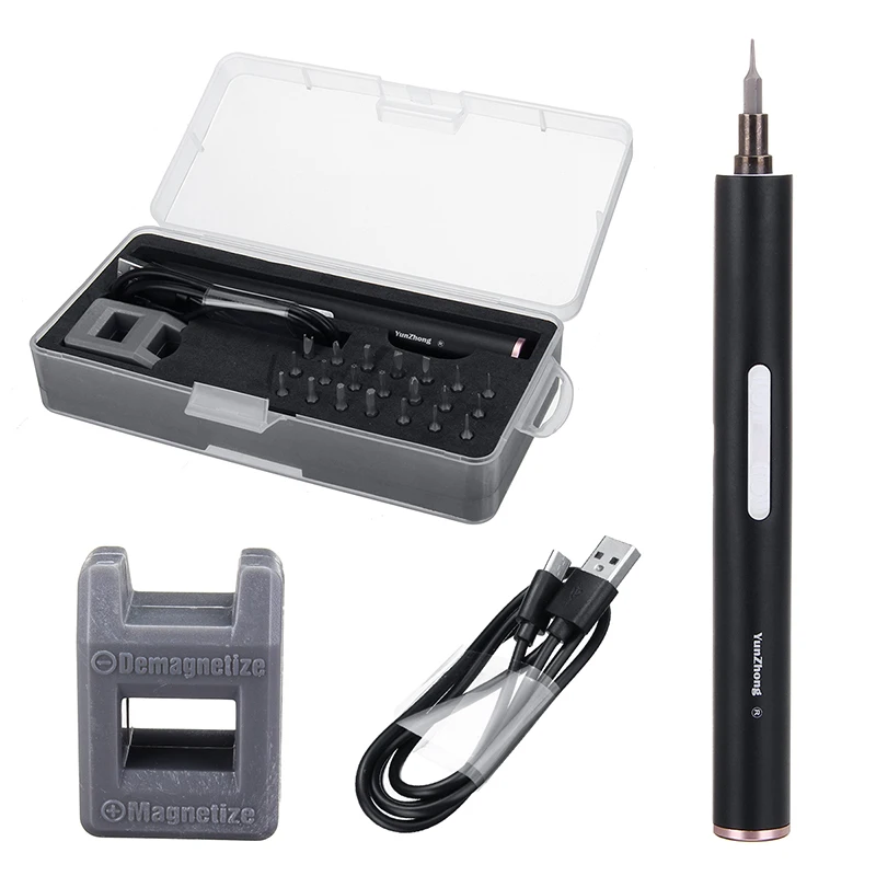 

Mini Electric Cordless Magnetic Screw Driver Tool Rechargeable Li-ion Battery Precisions Hand Screwdriver Bit Repair Set