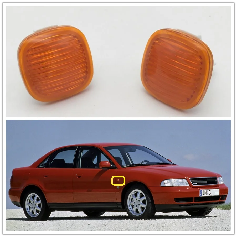 2 шт. для Audi A4 Avant 1995 1996 1997 1998 1999 авто-Стайлинг Боковой габаритный фонарь Поворотная сигнальная лампа ретранслятор