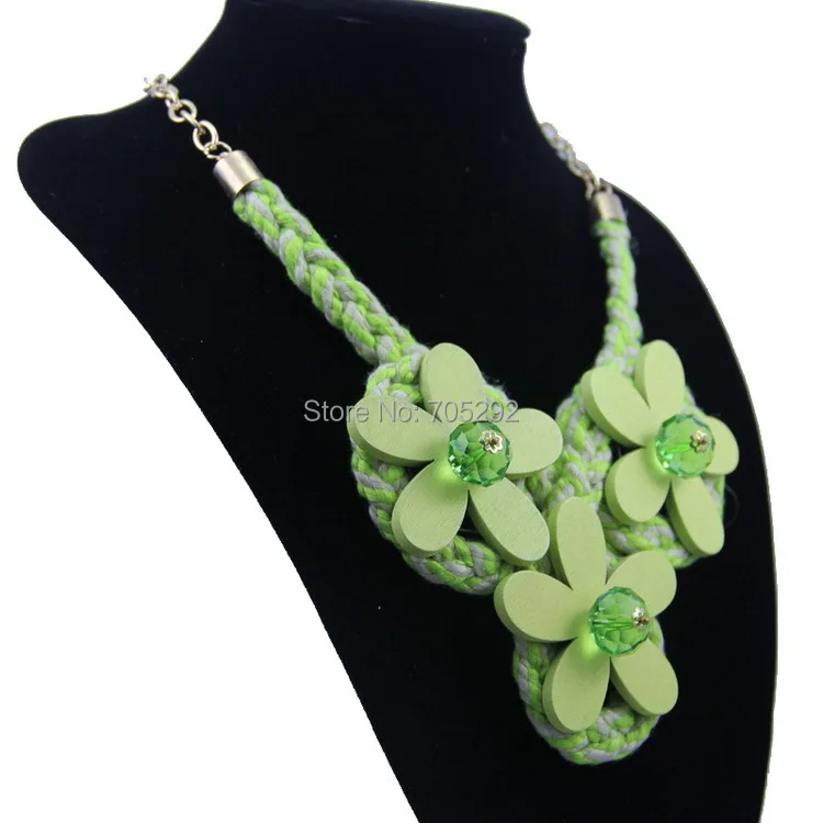 Женское деревянное Цветочное Ожерелье Подвески|statement necklace|flower pendantnecklace necklace |