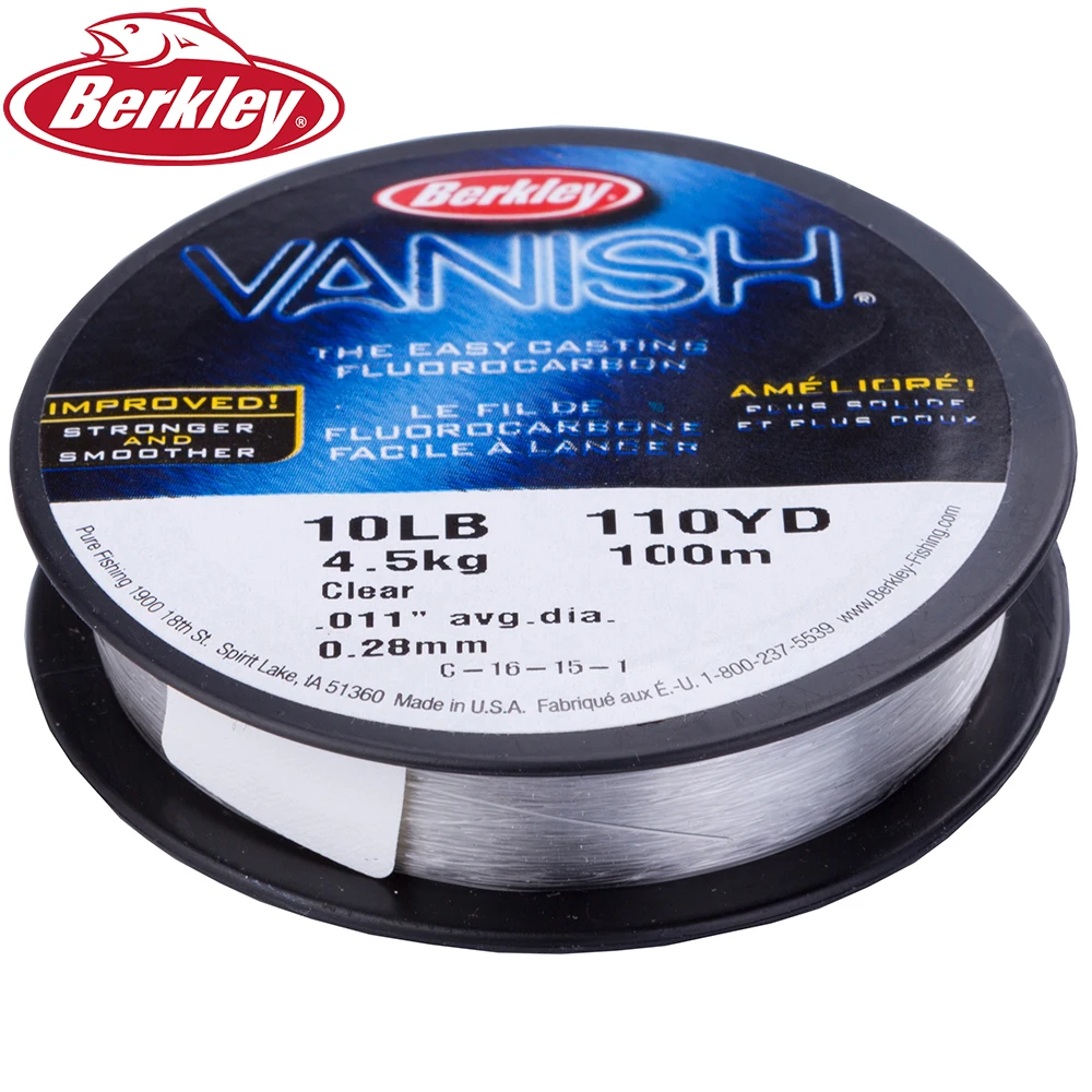 Оригинальный Berkley бренд фторуглеродная леска исчезает 110yd 100 м рыболовная
