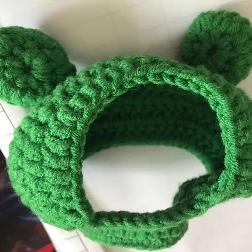 DIY Pet Cat Dog Creative Frog Design Hat Warm Knitted Gift for Pets | Accessories