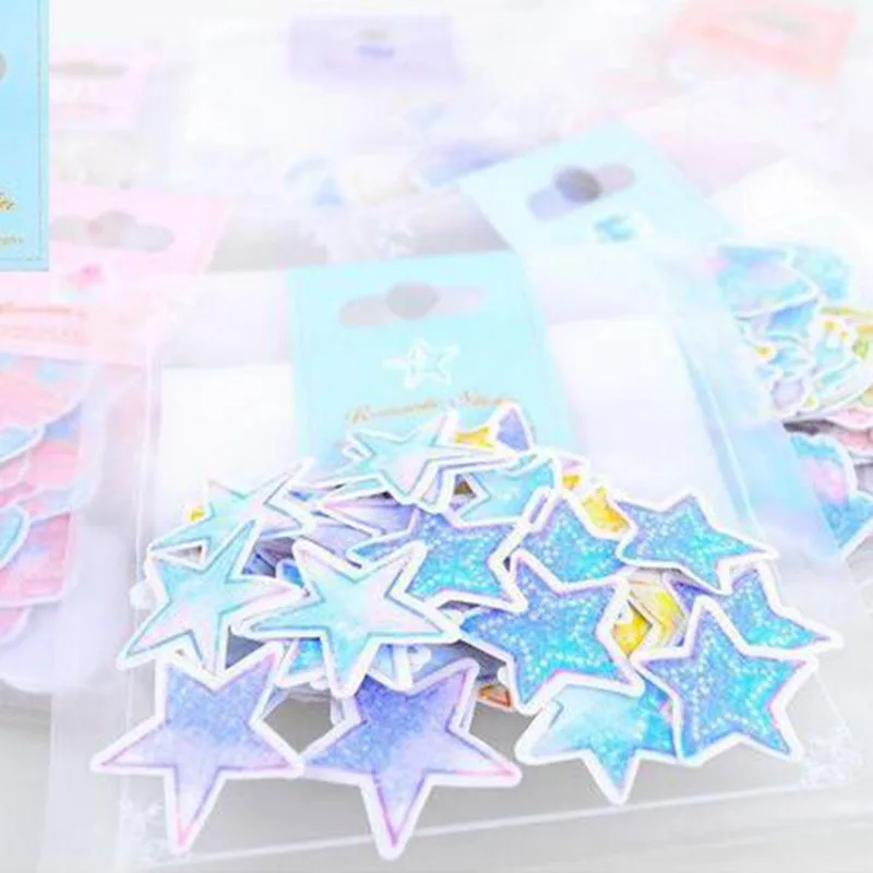 70 шт./лот (1 сумка) милые клейкие бумажные наклейки для украшения дома фотоальбом