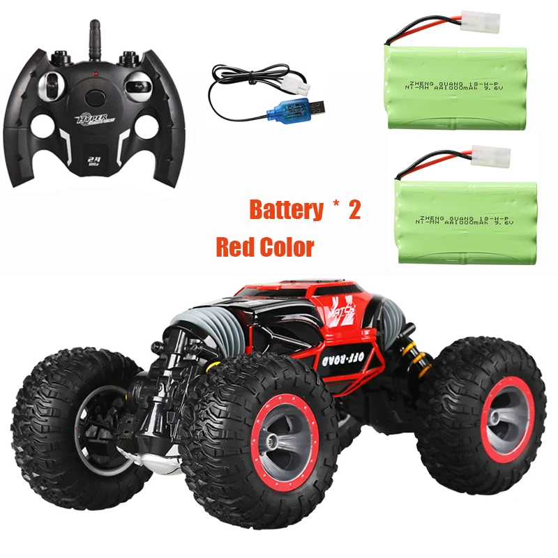 red 2 battery 2,4G дистанционное управление мини RC трюк автомобиль деформация вездеход вращающийся RC грузовик RC Дрифт Радиоуправляемый автомобиль мини RC автомобиль 4WD - Цвет: red 2 battery
