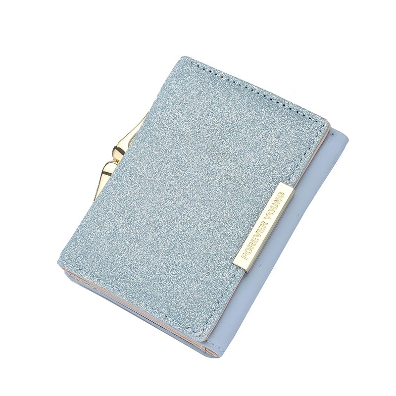 Женский кошелек короткий параграф корейская мода пайетки меньше чем пакет