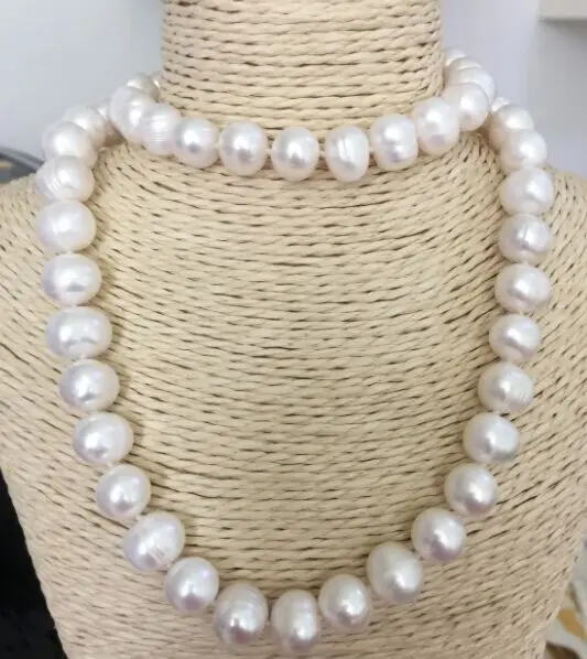 classic12-13mm south sea baroque white pearl necklace 38&quot925silver | Украшения и аксессуары