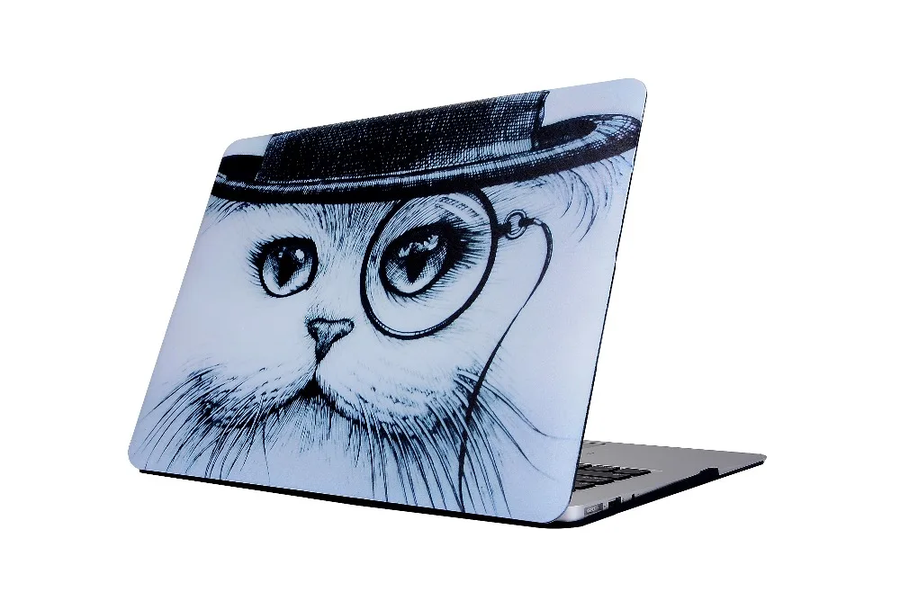 Тонкий мультяшный жесткий ПВХ чехол для Macbook New Pro 13 A1706 A1708 15 A1707 Touch Bar ноутбука