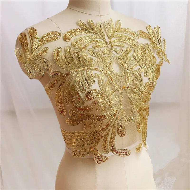 1 шт. цвет слоновой кости/Красное/расшитыми золотистыми блестками свадебное