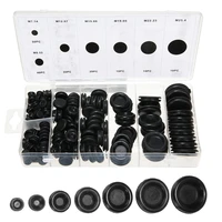 170pcs black rubber grommet firewall hole plug retaining ring set car electrical wire gasket kit for cylinder valve water pipe