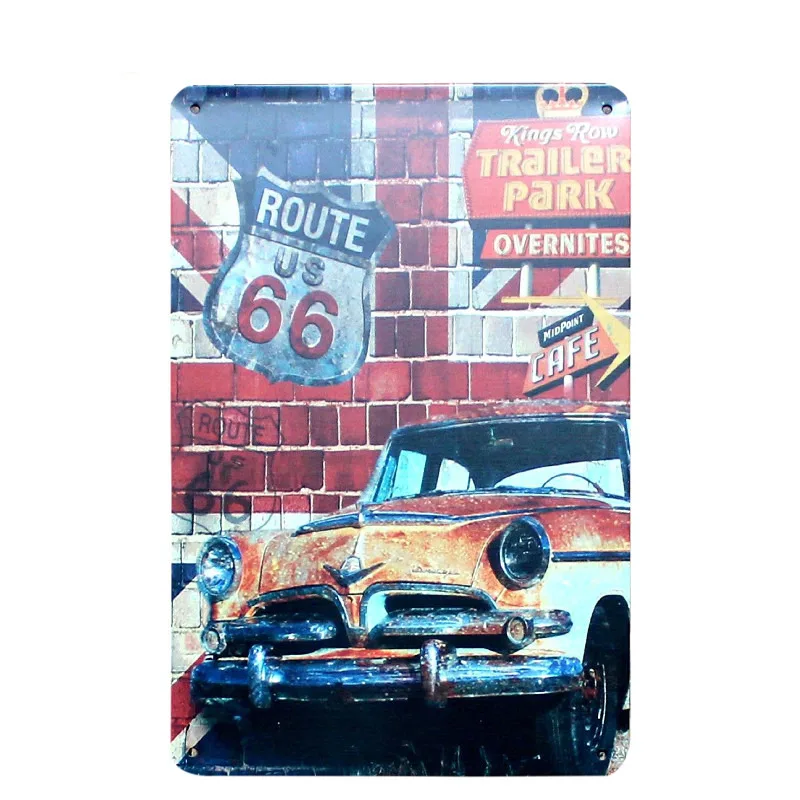 Классический американский Route US 66 металлические жестяные знаки мать плакат с