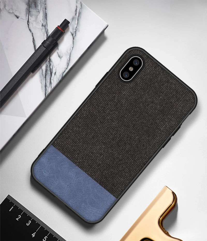 Для Iphone XR чехол, мягкий силиконовый край, роскошный тканевый чехол для Iphone XS Max, текстильный Хлопковый чехол для Iphone x 7 8 Plus 6 6s