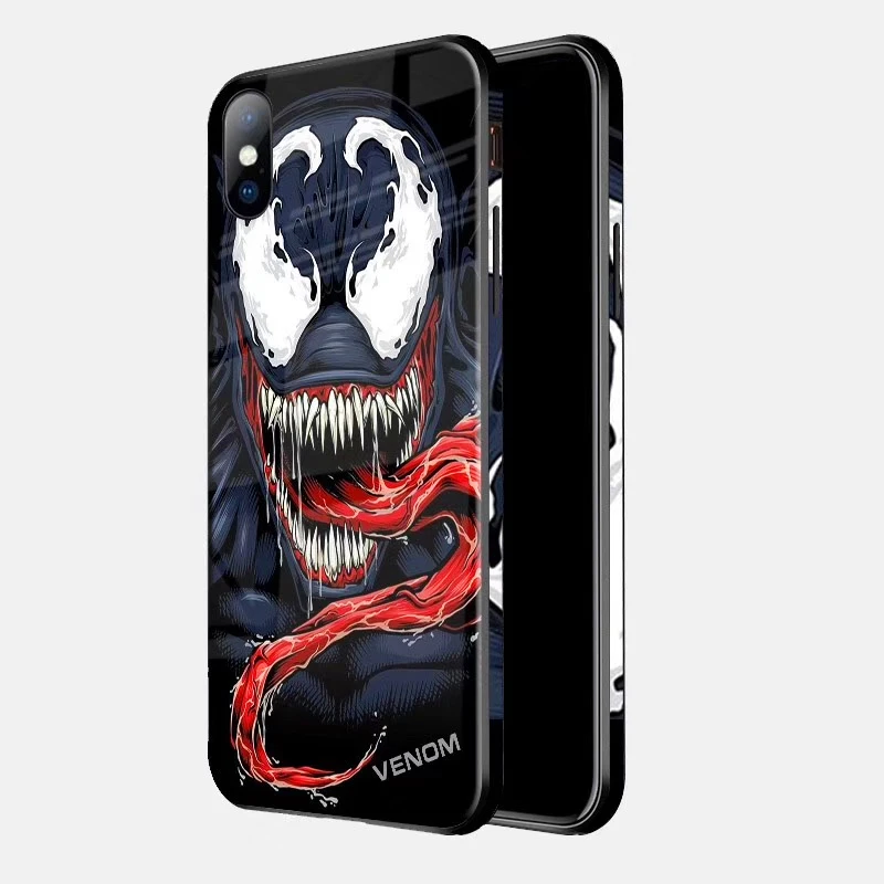 Роскошный стеклянный чехол для iphone 7, 8, X, 10, 6, 6S plus, XR, XS, MAX, 10, защита от падения, Marvel, Мстители, супергерой, Бетман, чехол для телефона