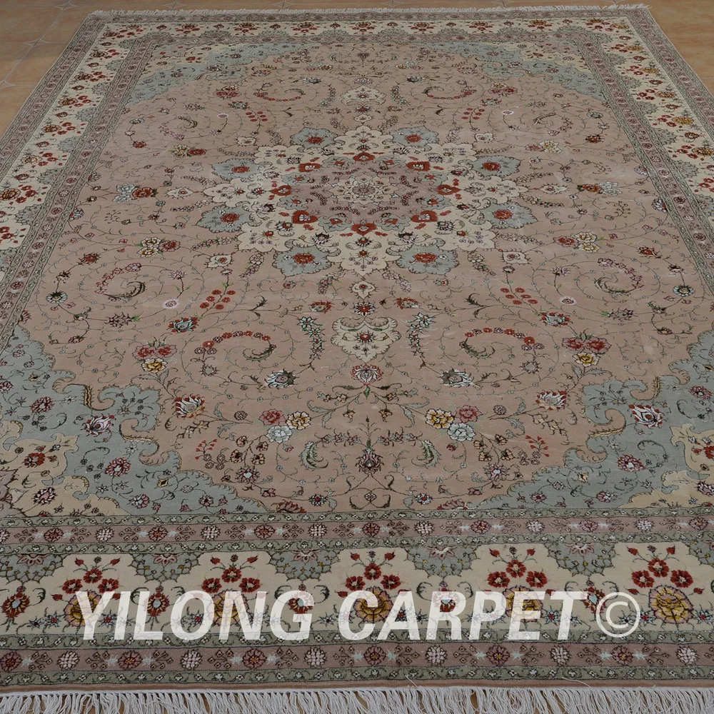 Yilong 10'x14' Turkish wool rug manufacturers handmade exquisite pink carpet suppliers (1494) | Дом и сад