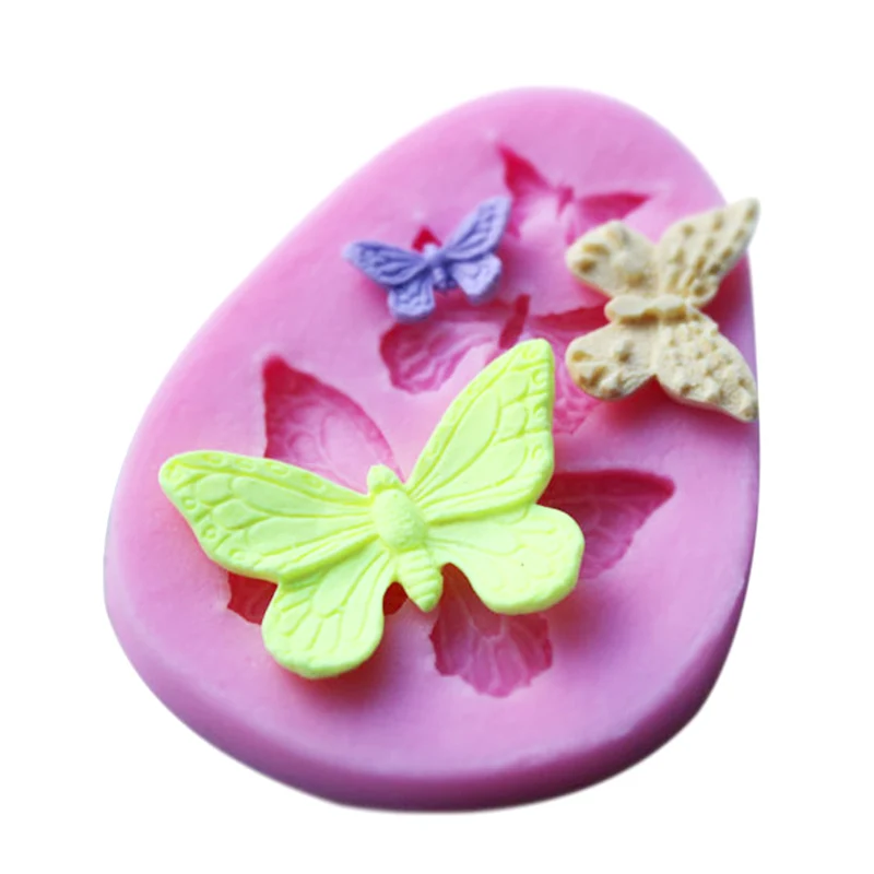 3D КУХОННЫЕ силиконовые в форме бабочки Шоколадный торт печенье формы для выпечки